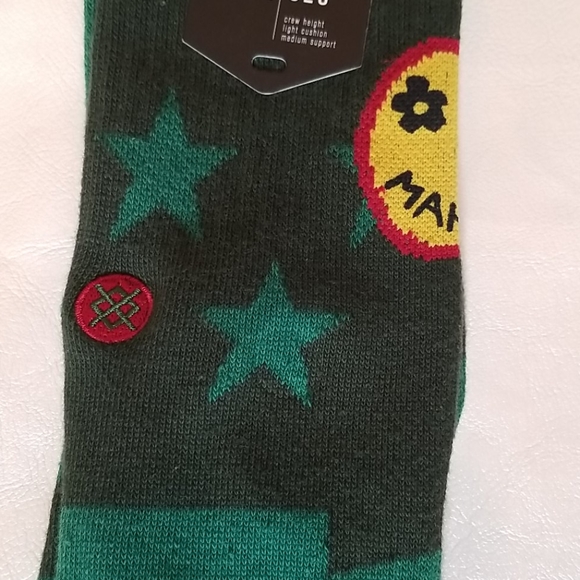 NWT Stance "Outlook" Green Crew Socks - Picture 4 of 8